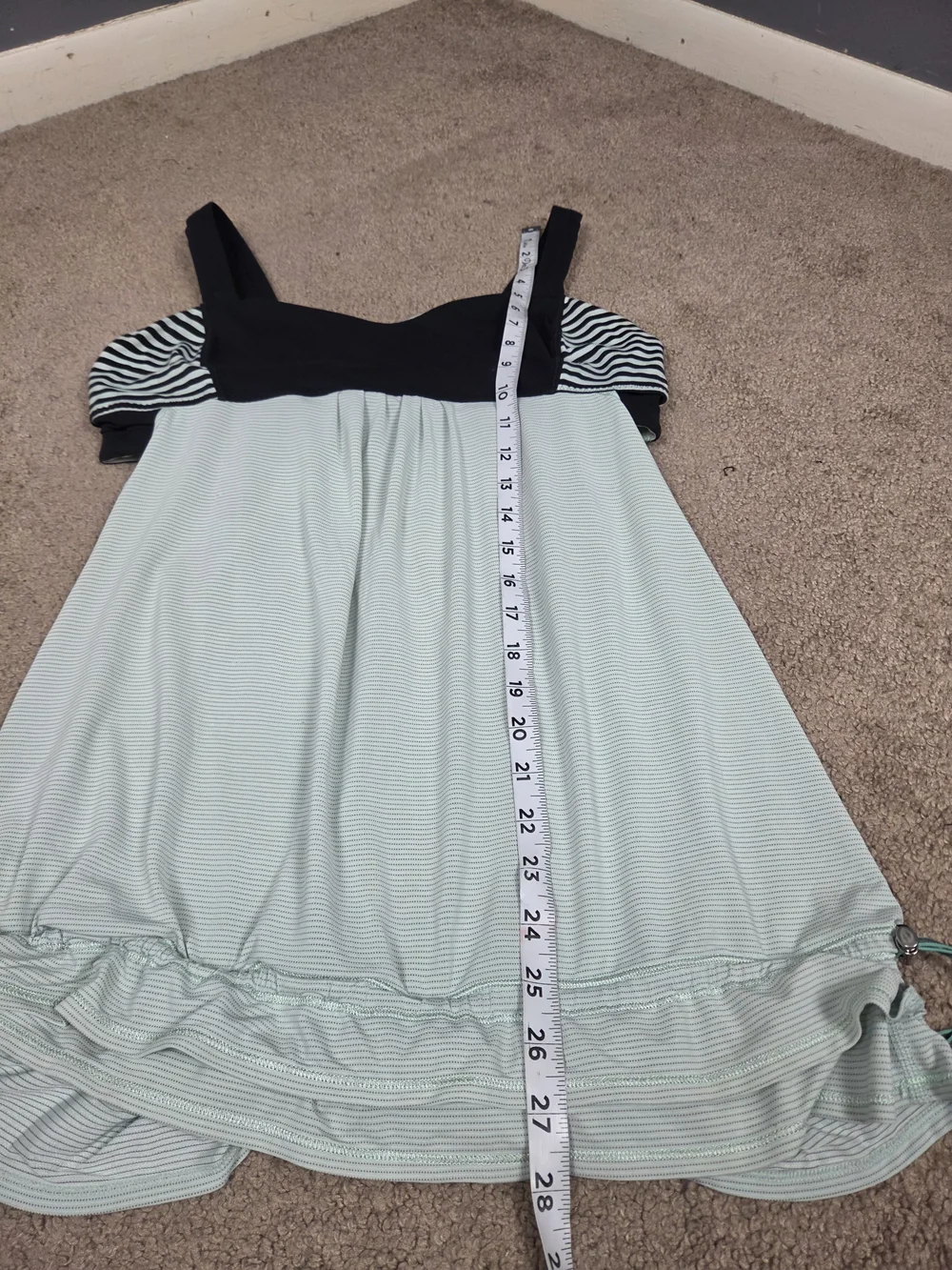 lululemon athletica Black & Mint Striped Tank